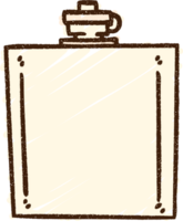 Hip Flask Chalk Drawing png