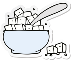 sticker of a cartoon sugar bowl png