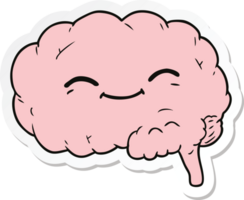 sticker of a cartoon brain png