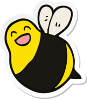 autocollant d'une abeille de dessin animé png