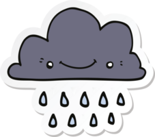 sticker of a cartoon storm cloud png