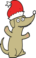 süßer weihnachtskarikaturhund png