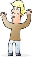 cartoon nervous man png