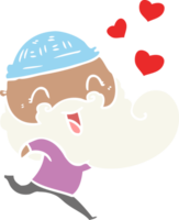 feliz hombre barbudo enamorado png