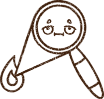 Magnifying Glass Charcoal Drawing png