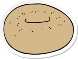 sticker van een tekenfilm donut png