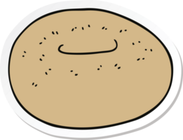 autocollant d'un beignet de dessin animé png