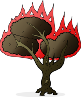 albero in fiamme dei cartoni animati png