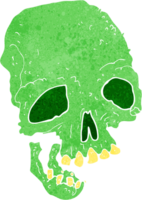 cartoon ancient spooky skull png