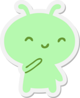 kleiner Alien-Aufkleber png