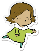 sticker of a cartoon woman png