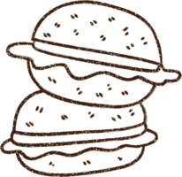 hamburger carbone disegno png