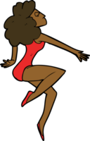 mulher dançando desenho animado png