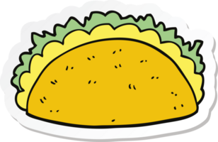 autocollant d'un taco de dessin animé png