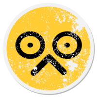 truly shocked face circular sticker png