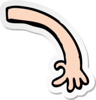 sticker of a cartoon arm png