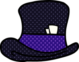 chapeau haut de forme doodle dessin animé png