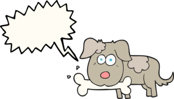 discours bulle dessin animé chien avec OS png