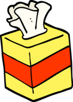 hand drawn doodle style cartoon tissue box png