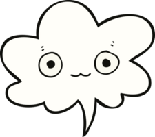 cute cartoon face with speech bubble png