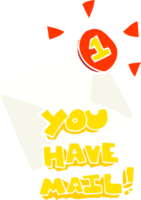 flat color illustration of email png
