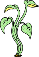 comic book style quirky cartoon plant png