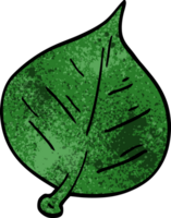 cartoon doodle leaf png