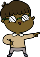 cartoon boy wearing spectacles png