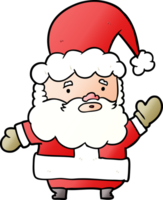 dibujos animados de santa claus saludando png