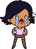 cartoon woman crying png