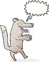 cartoon big bad wolf with speech bubble png