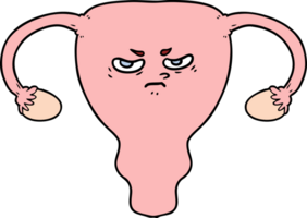 utérus en colère de dessin animé png