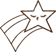 dibujo estrella al carboncillo png