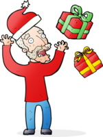 dessin animé, homme, souligner, noël png