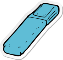 sticker of a cartoon highlighter pen png