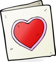 tarjeta de corazón de amor de dibujos animados png