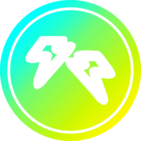 Blitz Schrauben kreisförmig Symbol mit cool Gradient Fertig png