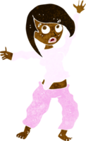 cartoon frightened woman png