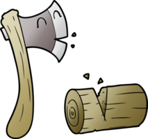 cartone animato ascia chopping legna png