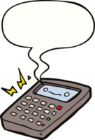 cartoon calculator with speech bubble png