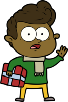 Cartoon starrender Mann png