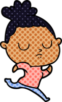 cartoon calm woman png