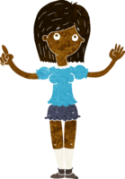 cartoon woman explaining idea png