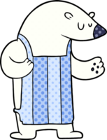 chef de oso polar de dibujos animados png