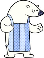 chef de urso polar dos desenhos animados png