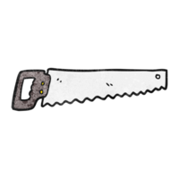 hand textured cartoon saw png