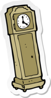 sticker of a cartoon grandfather clock png