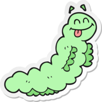 sticker of a cartoon caterpillar png