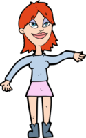 cartoon woman making hand gesture png