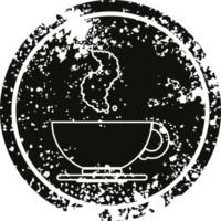caldo tazza di caffè circolare afflitto simbolo png